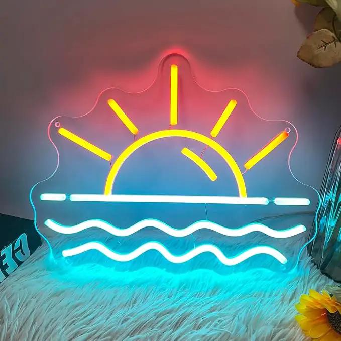 Sunset Sunrise Neon Sign, Neon Signs for Wall Decor Dimmable LED Neon Light Sign for Beach Bedroom Living Room Wedding Bar Party Home Room Decor by GreenHaven Gardens