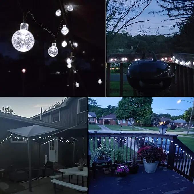 Brightown Outdoor Solar String Lights - 60 Led, 35.6 Feet with 8 Modes, Waterproof, Perfect for Garden, Yard, Porch, Wedding Party Decor (Pure White) by GreenHaven Gardens