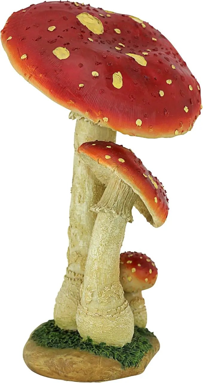 Design Toscano Mystic Forest Mushroom Statue: Red by GreenHaven Gardens
