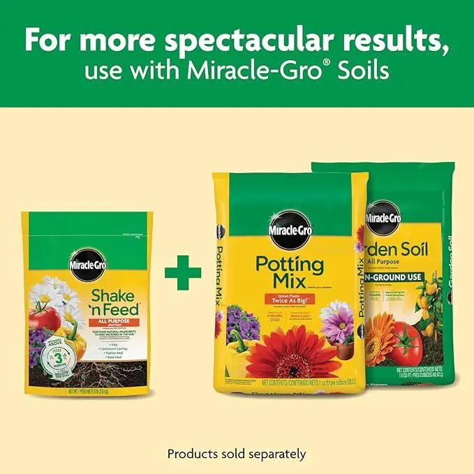 Miracle-Gro Shake 'N Feed All Purpose Plant Food, For In-Ground and Container Plants, Feeds for up to 3 Months, 8 lbs. by GreenHaven Gardens