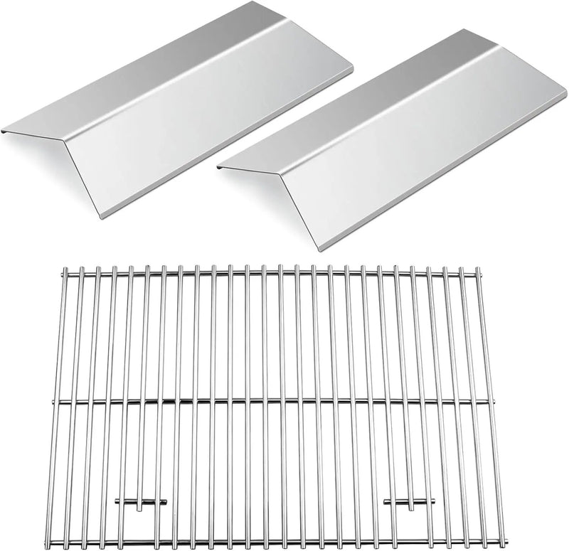 CGG-306 Heat Plates and Grill Grates Replacement for Home Depot Nexgrill 820-0033, Cuinart CGG-306, 820-0033M 820-0007B 820-0015 820-0007 820-0007G Stainless Steel Grill Flame Tamer by GreenHaven Gardens