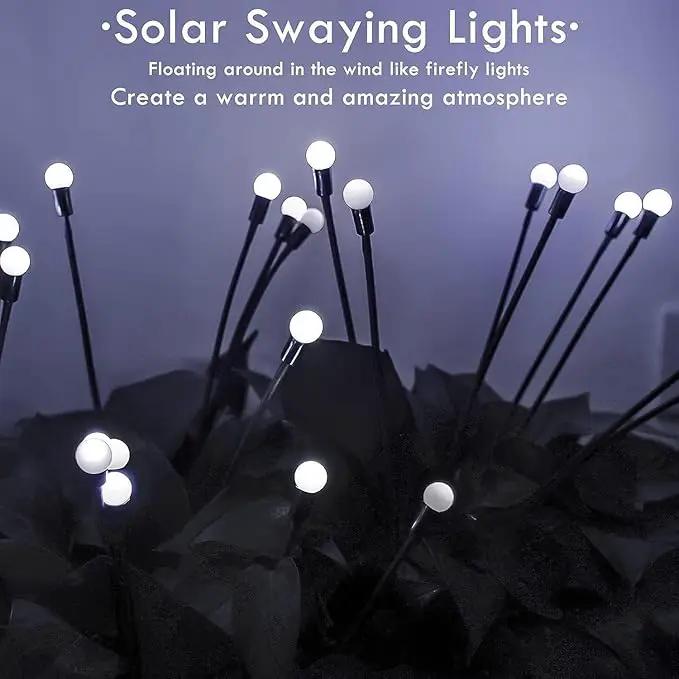 OZS 10pack 80LED Solar Garden Lights - Outdoor, Swaying Lights, Waterproof for Garden Pathway Decoration (Cool White) by GreenHaven Gardens