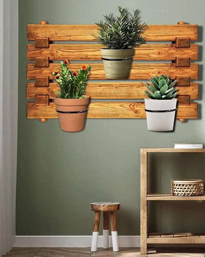vensovo 6 Inch Metal Wall Mounted Plant Holder - 6 Pack Flower Pot Hanger Rings, Wall Planter Ring Holders Bracket Hooks Heavy Duty for Indoor and Outdoor Decor by GreenHaven Gardens