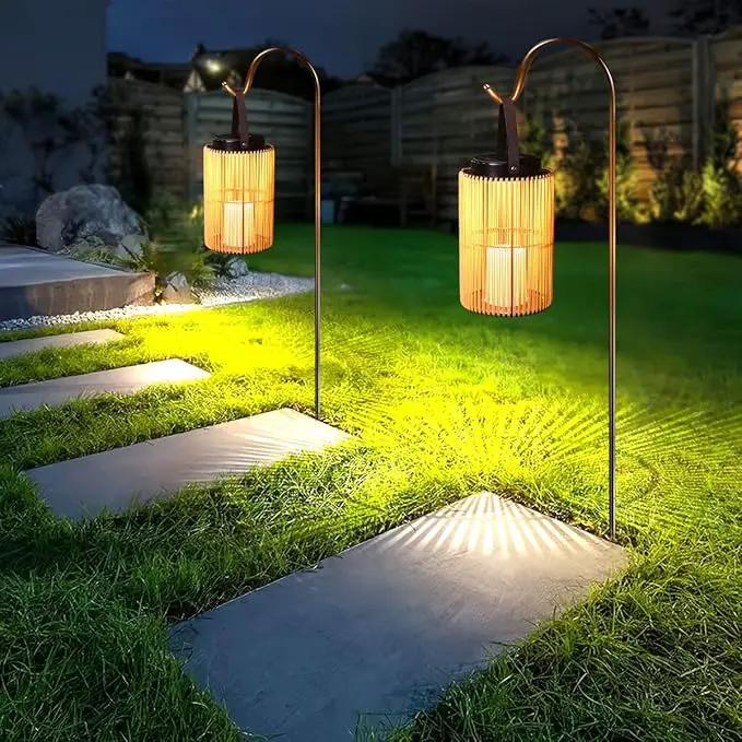 Solar Lanterns for Outdoor Waterproof, ZBLUXBZ Outdoor Table Lamp for Outside Hanging Solar Lights, LED Garden Cordless Lights Perfect for Patio and Pathway Lighting (11-inch Height, Yellow) by GreenHaven Gardens