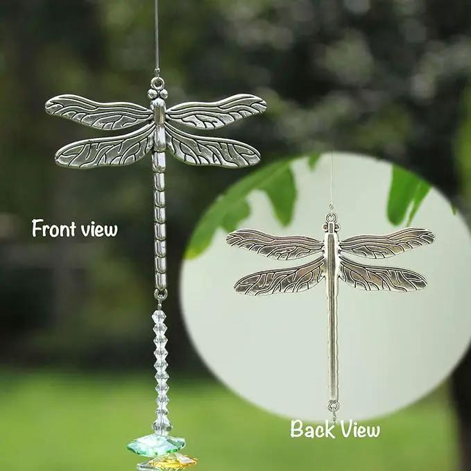 Crystal Garden Suncatcher Hanging Crystals Ornament for Window Rainbow Maker Prisms Home Decor Gift Boxed Sun Catcher Gift Idea for Mom Friends Grandma,Dragonfly by GreenHaven Gardens