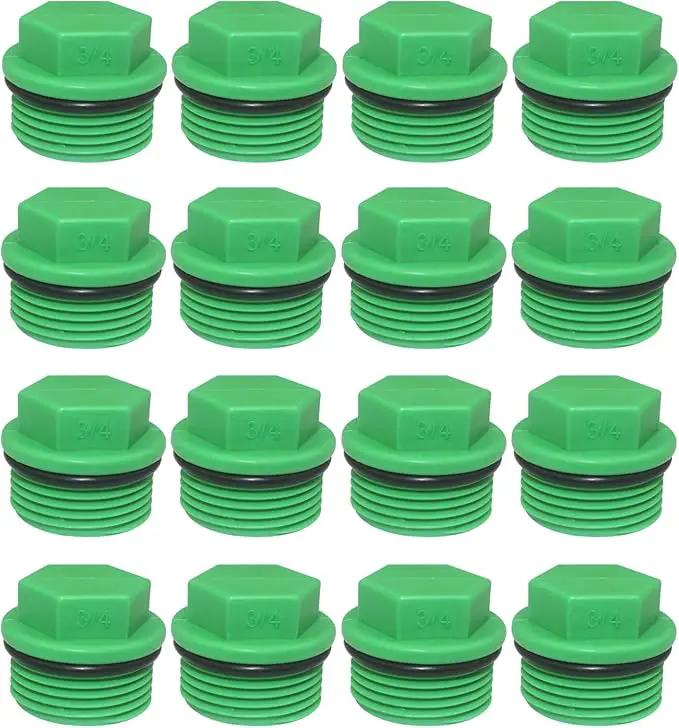 30 Pieces 3/4" PT Male Threaded PPR PPR End Cap Plug Pipe Fittings Garden Hose Irrigation Water Tubing Stopper Prevent Leakage Choke Plug by GreenHaven Gardens
