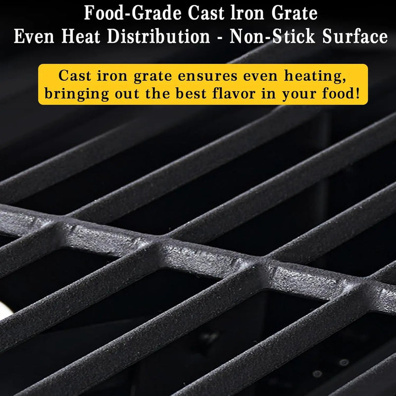 29 In Large Charcoal bbq Grills, built-in barbecue grill with Liftable Tray, Insulated Hood & Temp Gauge, black Stainless Steel Charcoal BBQ barrel Grill for Outdoor Kitchen Camping park style by GreenHaven Gardens
