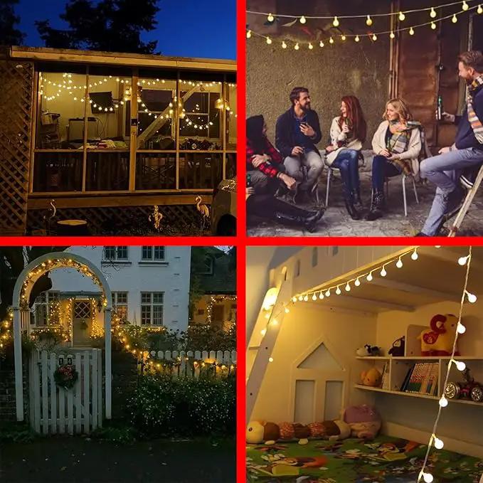 120 LED String Lights 40ft, 8 Lighting Modes Plug in Fairy String Lights for Bedroom Classroom Patio Garden Wedding Party Christmas Tree Outdoor Indoor Decorations Warm White by GreenHaven Gardens