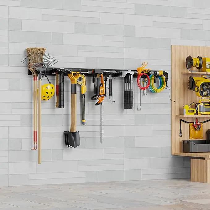 Garage Organizer Wall Mount, 64 Inch Garage Storage Organization, 20PCS Heavy Duty Garden Tool Organizer, Adjustable Tool Storage Rack Hooks, Yard Shed Tool Organizer, Hold Max 900 lbs by GreenHaven Gardens