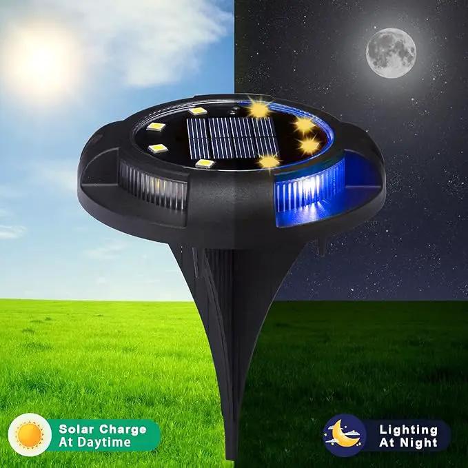 K.E.J. Solar Ground Lights 12 Pcs Disk Lights Outdoor - Waterproof In-Ground Lights,Solar Landscape Lighting as Valentine's Day Decorations Outdoor for Garden Pathway Yard Deck Walkway Driveway by GreenHaven Gardens