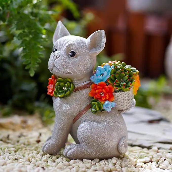 Garden Outdoor Decor Statues: Figurine with Solar Light Decorations Ornaments Patio Art Balcony - Birthday Gifts for mom Grandma Women by GreenHaven Gardens