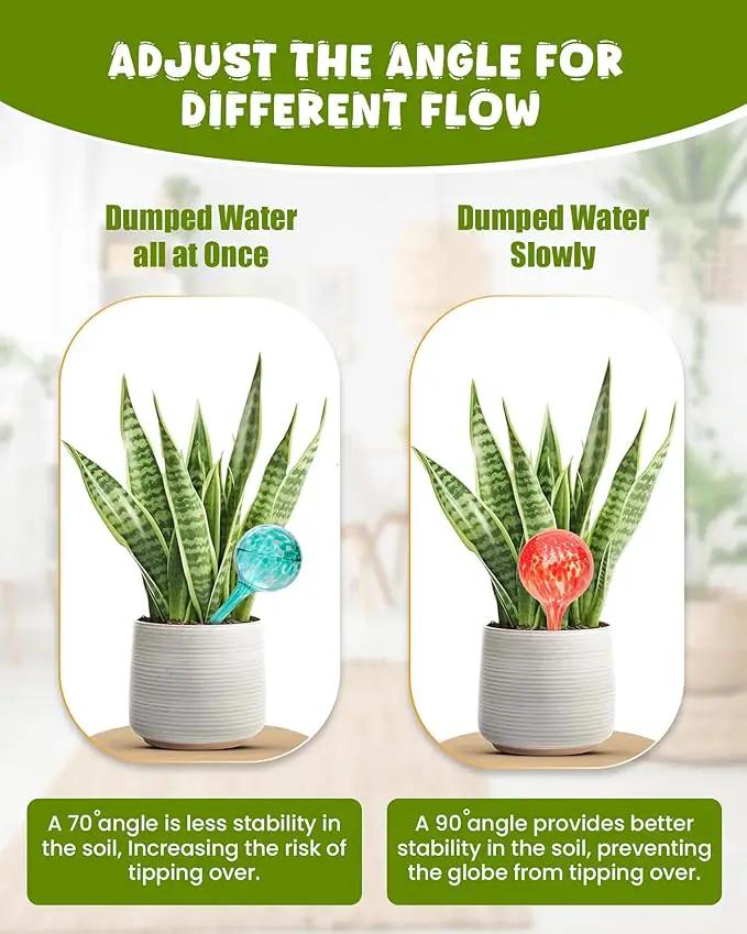 Iridescent Self Watering Globes, Glass Rainbow Plant Watering Globes, Self Watering Planter Insert, Automatic Plant Waterer Indoor (Small-4 Pcs Multi-Color, Small) by GreenHaven Gardens