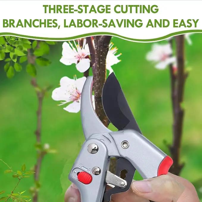 Upgraded Garden Clippers, Adjustable Germany Pruners, Work 3 Times Easier, Professional Pruning Shears, Cutting Rose, Flower, Hedge, Stem, Sharp Gardening Scissors, Arthritis Weak Hand Snips by GreenHaven Gardens