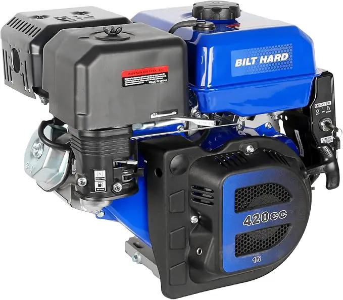 BILT HARD 420cc 15HP Gas Engine with Electric Start, Horizontal Shaft 4 Stroke OHV Gas Motor, Gas Powered Multi-Use Engine by GreenHaven Gardens