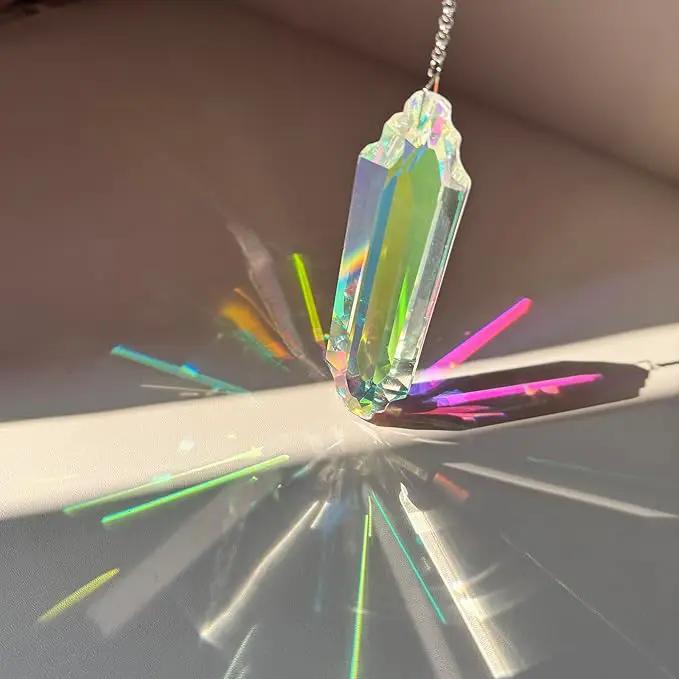 3PCS 5" Large Crystal Sun Catcher Prisms, Hanging Suncatchers with Glass Prism, Rainbow Maker for Room, Windows,Garden,Fantasy Aesthetic Home Decor. (YGBS01) by GreenHaven Gardens
