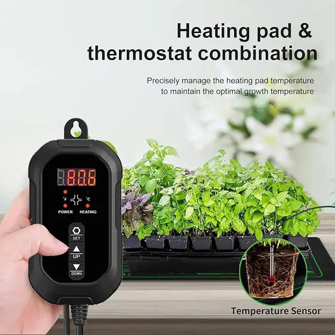 48"x20" Seedling Heat Mat with Digital Thermostat Combo Set,ETL Certified and Durable Waterproof Warm Hydroponic Heat Mat for Germination,Indoor Gardening,Brewing and Greenhouses by GreenHaven Gardens