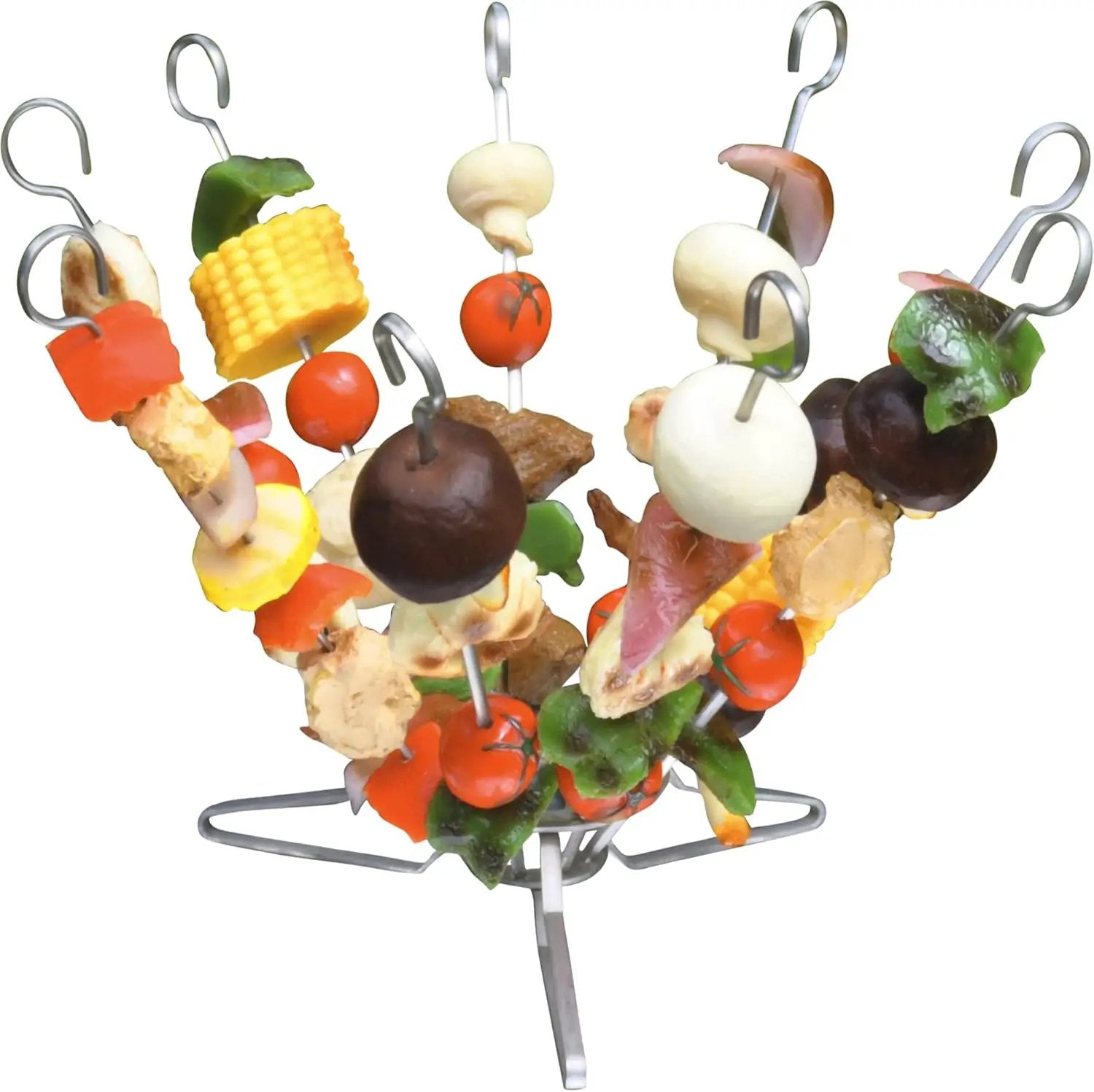 O-Yaki Flat Metal Kabob Skewer for Grilling – Set of 9 BBQ Skewers Stainless Steel with Storage Bag, Dishwasher Safe Skewers with Hook Handle & Sharp Tip for Outdoor BBQ, Cookouts & Oven Use – 8 Inch by GreenHaven Gardens
