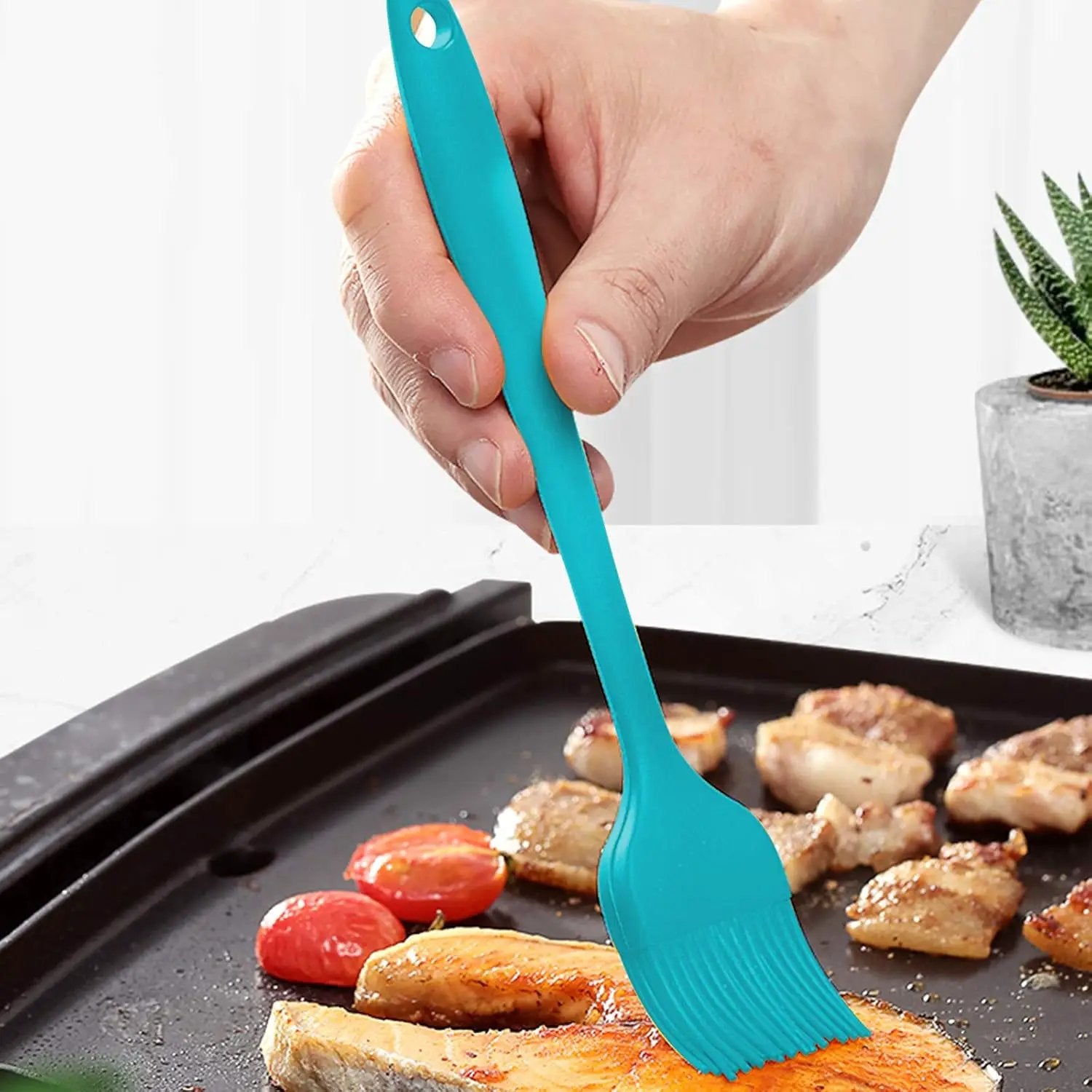 Marinade Injector Syringe and Brushes Set, Meat Injector Syringe with 3 Professional Marinade Injector Needles, Creates Tender Meat & Poultry Flavors, for BBQ Grill Smoker & Turkey & Brisket by GreenHaven Gardens