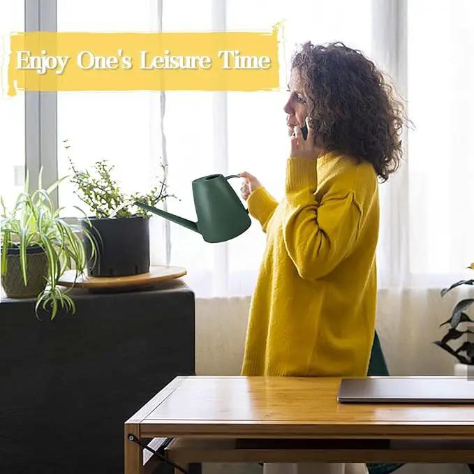 Watering Can for Indoor Plants, Small Watering Cans for House Plant Garden Flower, Long Spout Water Can for Outdoor Watering Plants 1. 8L 1/2 Gallon (Dark Green) by GreenHaven Gardens