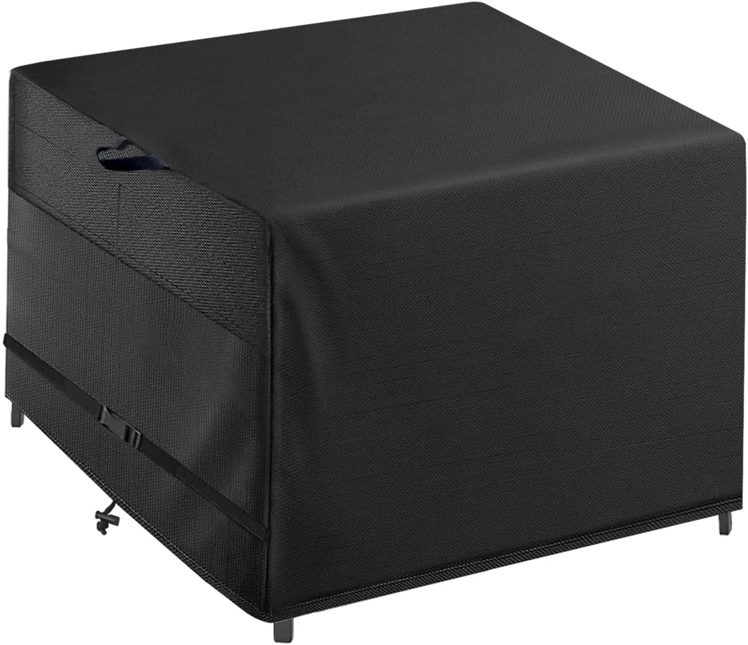Outdoor Patio Square Table Cover 36 inch Black Heavy Duty Waterproof Cover for Square Slatted Tabletop by GreenHaven Gardens