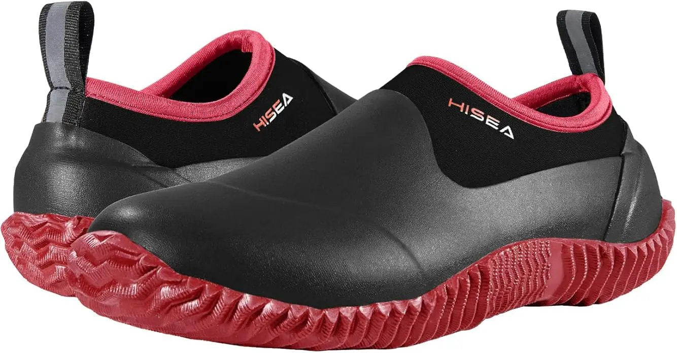 HISEA Unisex Waterproof Garden Shoes, Men's Rubber Rain Boots Women's Ankle Rain Shoes Neoprene Camp Booties Outdoor Slip-On Footwear for Gardening, Farming, Camping, Car Wash, Lawn Care and Yard Work by GreenHaven Gardens