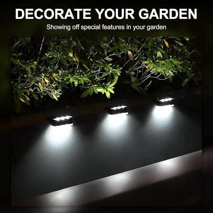 SOLPEX Solar Fence Lights, 6 LEDs Solar Lights Outdoor Waterproof Solar Powered for Deck, Stair, Front Porch, Balcony, Walkway, Garden, Yard, Patio, Pool Decor, IP65 Waterproof (16 Pack, Cold White) by GreenHaven Gardens