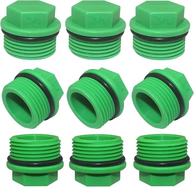 30 Pieces 3/4" PT Male Threaded PPR PPR End Cap Plug Pipe Fittings Garden Hose Irrigation Water Tubing Stopper Prevent Leakage Choke Plug by GreenHaven Gardens