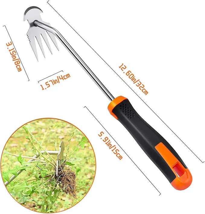 Weed Puller Tool, 2025 New Durable Garden Weed Pulling Tool, Portable Garden Weeder Tool for Vegetable Gardening Backyard Farm Planting & Weeding(Orange) by GreenHaven Gardens