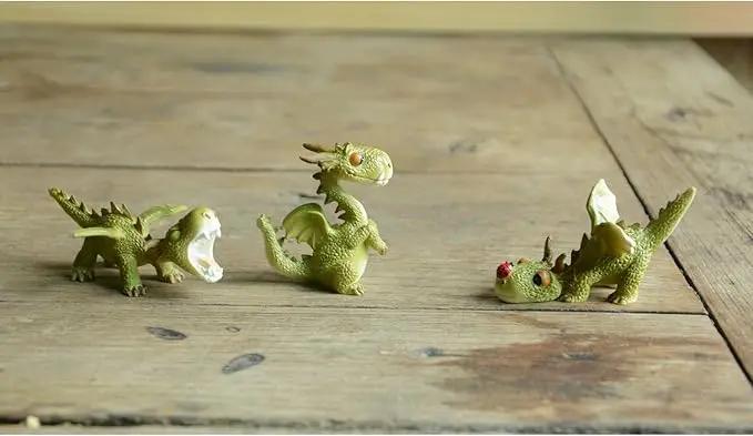 Top Collection 4414 Miniature Fairy Garden & Terrarium Mini Dragon Playing with Ladybug Statue, Small by GreenHaven Gardens