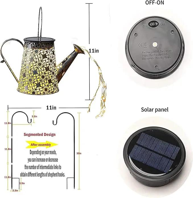 Solar Watering Can Lights,Large Retro Metal Hanging Solar Lights Outdoor Waterproof, Gardening Mother's Day Gifts for Mom Grandma Women Birthday, Garden Decor Yard Light Outside for Porch Patio by GreenHaven Gardens