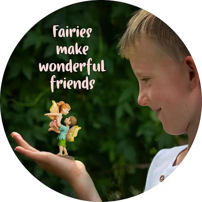 WILD PIXY Miniature Fairy Figurine - Fairy Garden Fairies with an Inspiration Theme, Includes A Fairy Poem and Gift Box, Gorgeous Miniature Garden Decoration for Indoor or Outdoor Fairy Gardens by GreenHaven Gardens