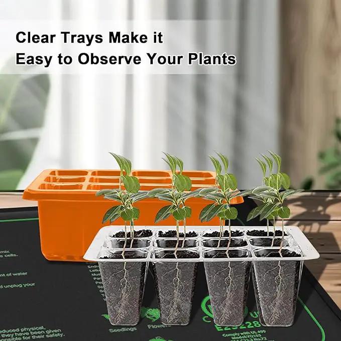GooingTop Seed Starter Tray, 6 Pack 72 Cells Plant Grow Kit with Adjustable Humidity Vent for Mini Greenhouse Garden Germination,Bonsai Seedlings Starting Growing by GreenHaven Gardens