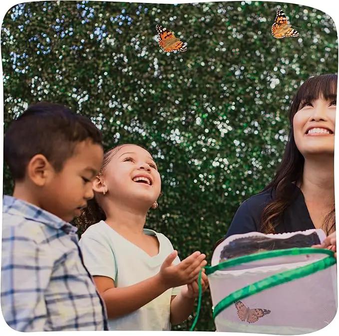 Insect Lore Butterfly Garden with 5 Live Baby Caterpillars - STEM Activity Journal, Habitat, Chrys-A-Lid Holder and Feeder Included | Raise and Release Painted Lady Butterflies by GreenHaven Gardens