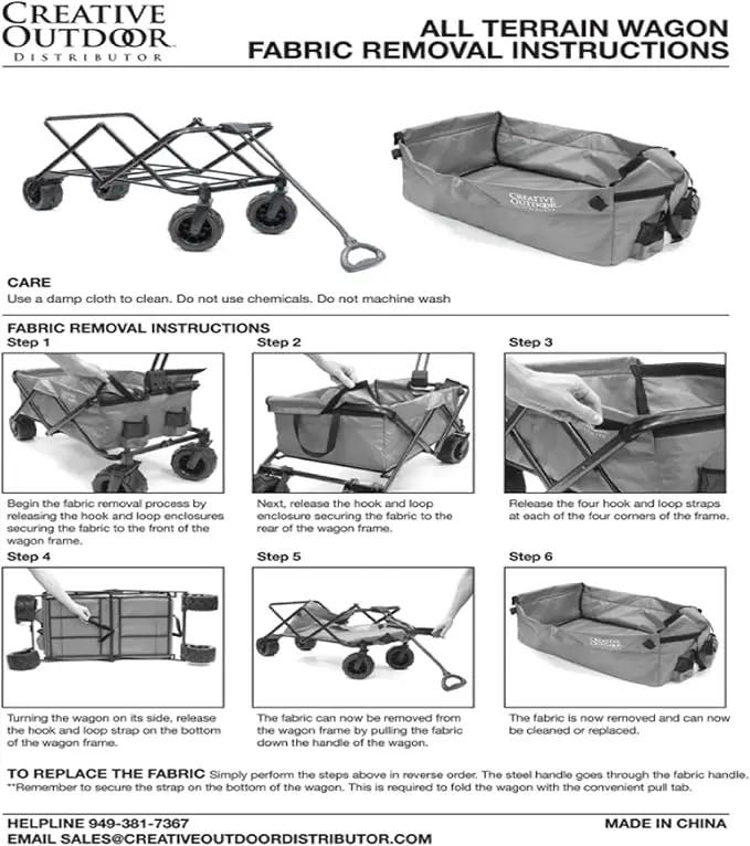 Creative Outdoor Push Pull Hauler Wagon for Kids, 200lbs Weight Capacity, Rubber Wheels, All-Terrain Collapsible and Portable Folding Cart for Garden, Tailgate, Camping, Park, Beach Trips by GreenHaven Gardens