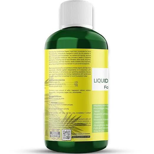 Organic Premium Seaweed Fertilizer - Liquid Kelp Plant Food for Aroid Houseplants: Monstera, Philodendron, Pothos, ZZ Plant, Dieffenbachia, Alocasia, Caladium (8 OZ) by GreenHaven Gardens