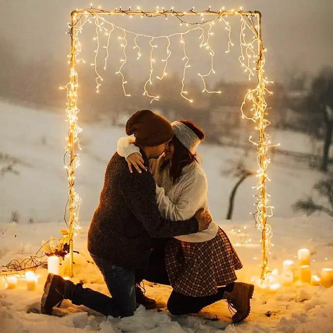 JMEXSUSS 200 LED Icicle Lights, 8 Modes Icicle Lights Indoor, Warm White Icicle Christmas String Lights Outdoor Waterproof for Xmas Roof Wedding Party Holiday Room Home Decorations by GreenHaven Gardens