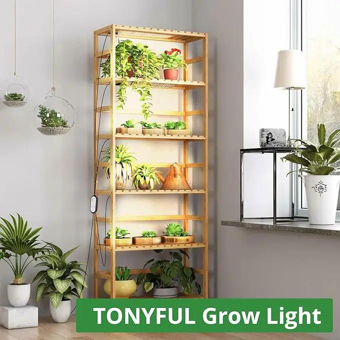 TONYFUL LED Grow Lights, 360 LEDs Plant Lights for Indoor Growing, 36W Premium Full Spectrum Grow Light with 4/8/12H Timer, 10 Dimmable Levels - Ideal for Indoor Growing (4Pcs) by GreenHaven Gardens