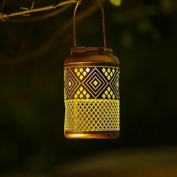 2 Pack Solar Lanterns Outdoor Waterproof - Birthday Gifts for Women, Men, Mom, Solar Lights Outdoor Hanging Garden Decor for Outside, Patio, Outdoor, Yard, Lawn, Balcony Modern by GreenHaven Gardens
