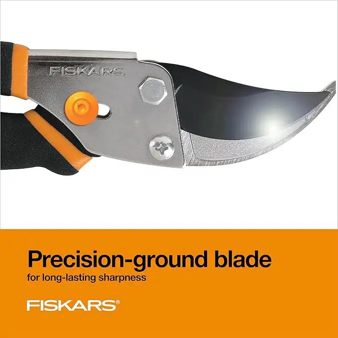 Fiskars Bypass Pruning Shears, 5/8-Inch Cut Capacity Garden Clippers, Gardening Scissors with Sharp, Rust Resistant Steel Blade by GreenHaven Gardens
