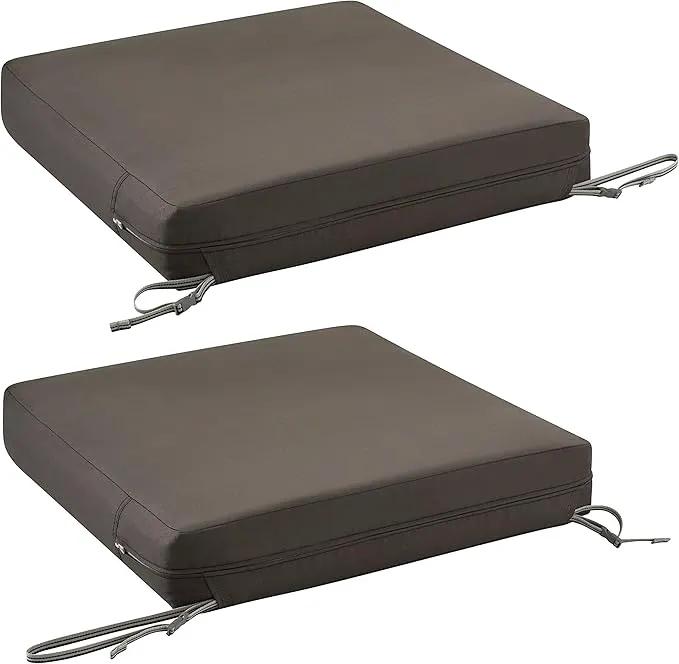 Classic Accessories Ravenna Water-Resistant Patio Lounge Chair/Loveseat Cushion, 25 x 27 x 5 Inch, Dark Taupe by GreenHaven Gardens