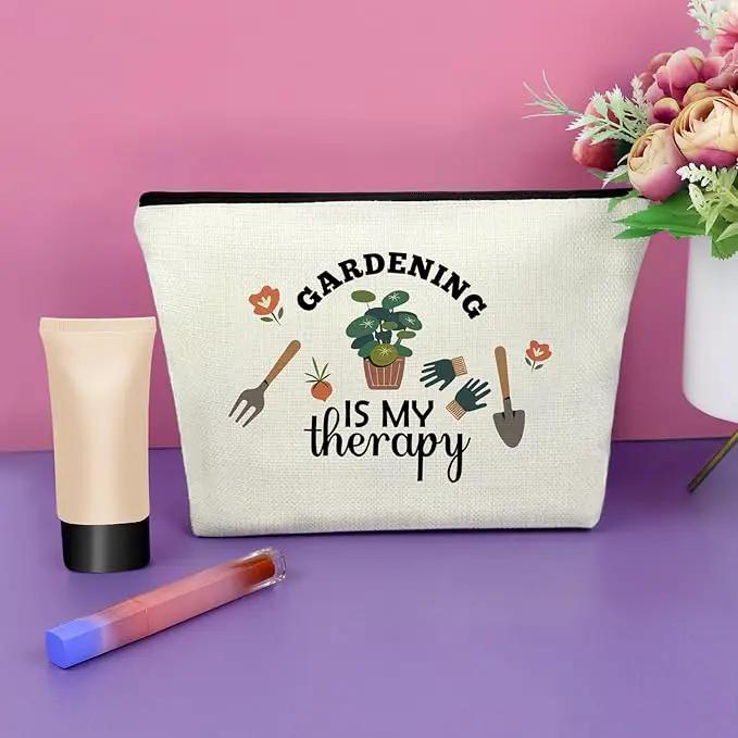 Gardening Gifts for Women Unique Makeup Bag Mom Birthday Gifts Gardener Cosmetic Bag Gardening Is My Therapy Funny Plant Lady Gifts Nature Lovers Gift Ideas Mothers Day Christmas Gifts by GreenHaven Gardens