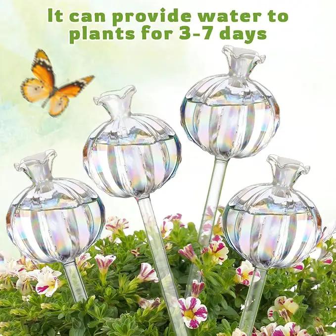4 PCS Plant Self Watering Globes 8.9 Inch Self Watering Planter Insert Glass Water Globes for Indoor Plants & Outdoor Plants by GreenHaven Gardens