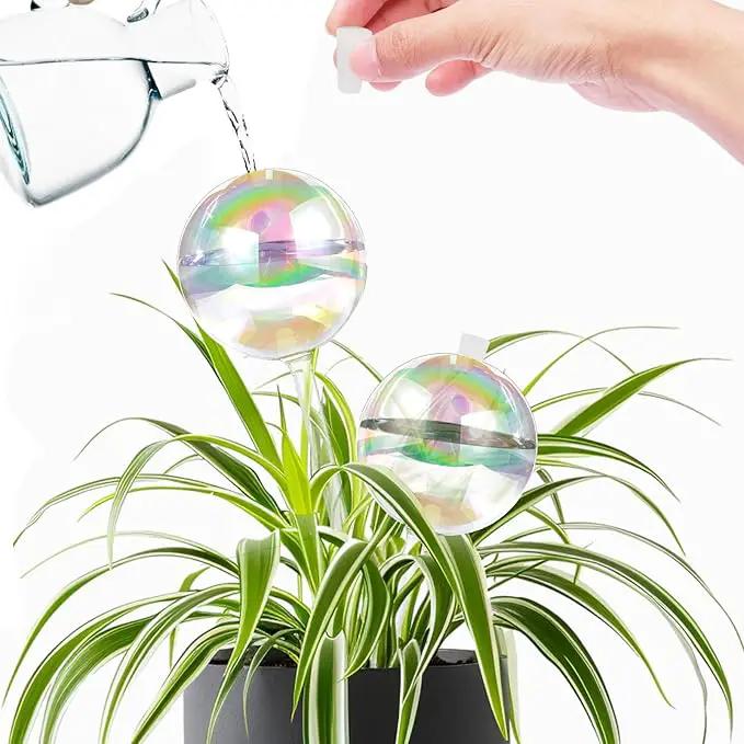 ZephyrBloom 13 oz Up 2 Weeks Large Plant Watering Globes & Bulbs, Self Watering Glass Globes to Water Plants While Away, Indoor Outdoor Automatic Slow-Release Watering Bulbs for Houseplants 2 Pack by GreenHaven Gardens