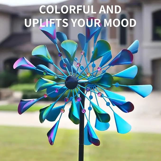 Decoroca 72" Large Wind Spinner Outdoor, Metal Garden Clearance Sculpture & Yard Decor by GreenHaven Gardens
