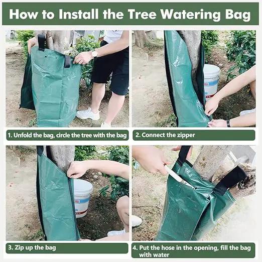 REMIAWY Tree Watering Bag, 20 Gallon Slow Release Watering Bag for Trees, Tree Irrigation Bag Made of Durable PVC Material with Zipper (6 Pack 5-8 Hours Releasing Time) by GreenHaven Gardens