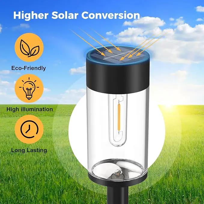 Woolmug Solar Pathway Lights, 12 Packs LED Solar Light Outdoor Waterproof, Auto On/Off Path Lights for Walkway Outside Yard Lawn Sidewalk Landscape(Warm White) by GreenHaven Gardens