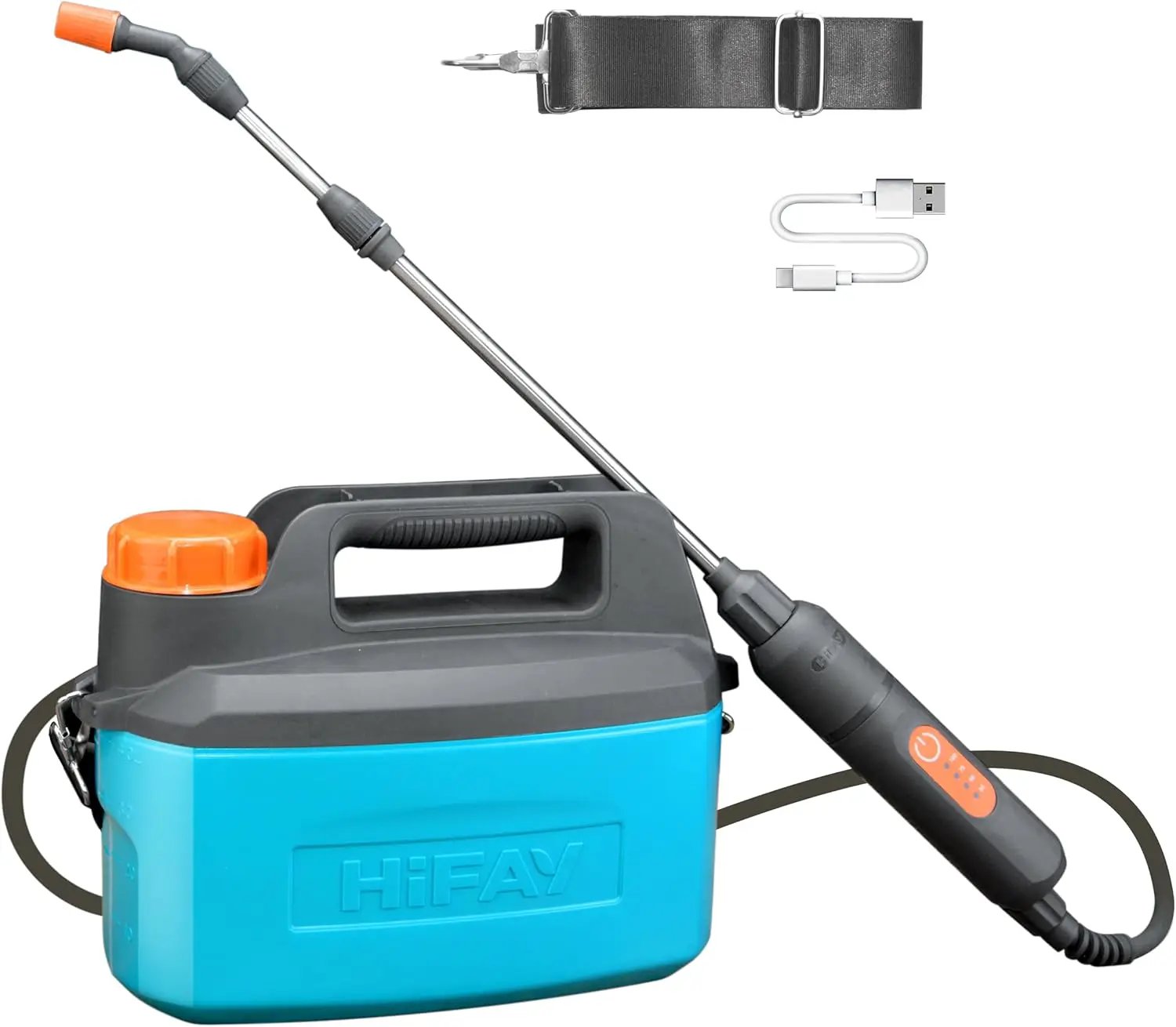 ES4-PRO Electric Sprayer 1 Gallon Built-in 4000mAh,Rechargeable Battery Powered Sprayer with Telescopic Wand,Plant Mister,Kitchen Cleaning,Indoor Watering Can for Plants (Blue) by GreenHaven Gardens