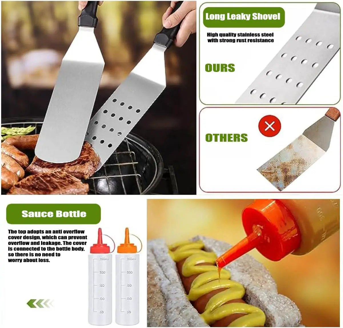 MURRI&MURRDI 149 Pcs Griddle Grill Tools Set, Stainless Steel Griddle Accessories Kit for Blackstone and Camp Chef, BBQ Grill Barbecue Tool Set with Carry Bag Barbecue Accessories Gifts for Men by GreenHaven Gardens