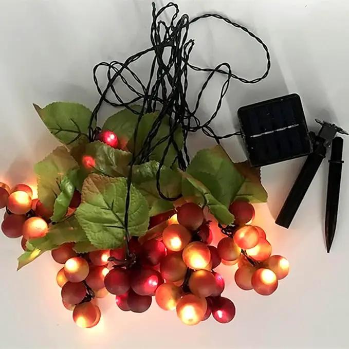keeda Solar String Lights with Vines, Waterproof 80 LED Grape String Lights Outdoor Patio Light for Bistro Backyard Umbrella Balcony Garden Wedding (Purple) by GreenHaven Gardens
