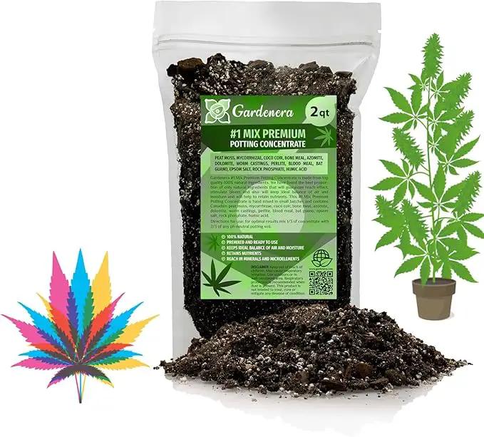 Premium JUST-ADD-Water Potting Soil Mix - Optimal Nutrient-Rich Blend for Thriving and HIGH-Yield Herbal Plants - 2 Quart by GreenHaven Gardens
